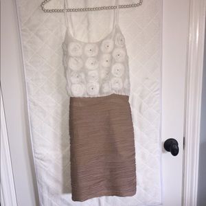 White and Tan Dress